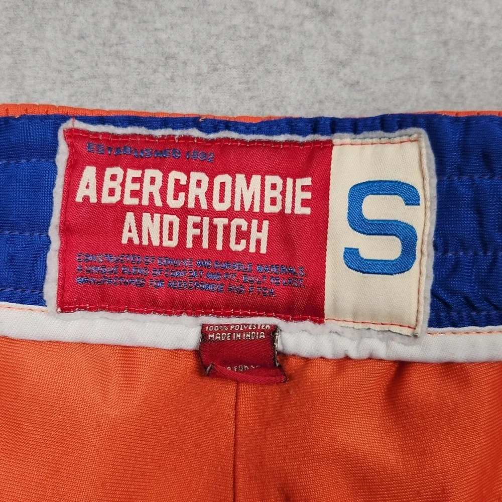 Vintage Abercrombie & Fitch Shorts Mens Small Orange Athlethic Basketball Mesh